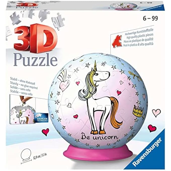3D PUZZLE 11841 0 PUZZLE UNICORN, YELLOW - Image 1